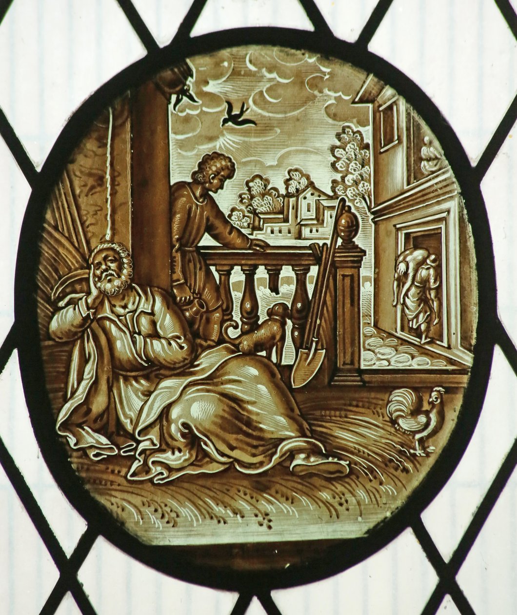 18600 (vidro manchado) de School Netherlandish