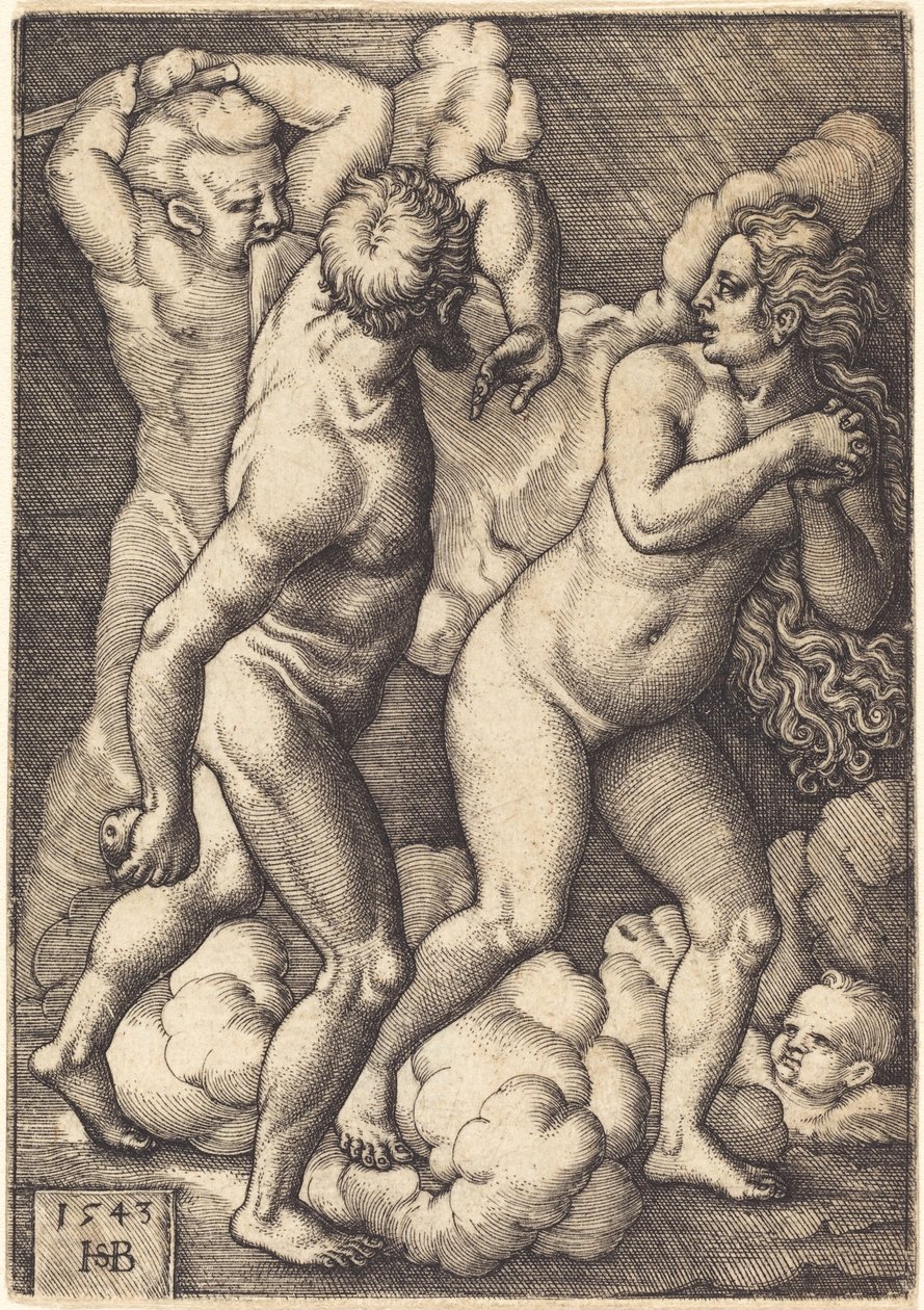 Expulsão do paraíso de Sebald Beham