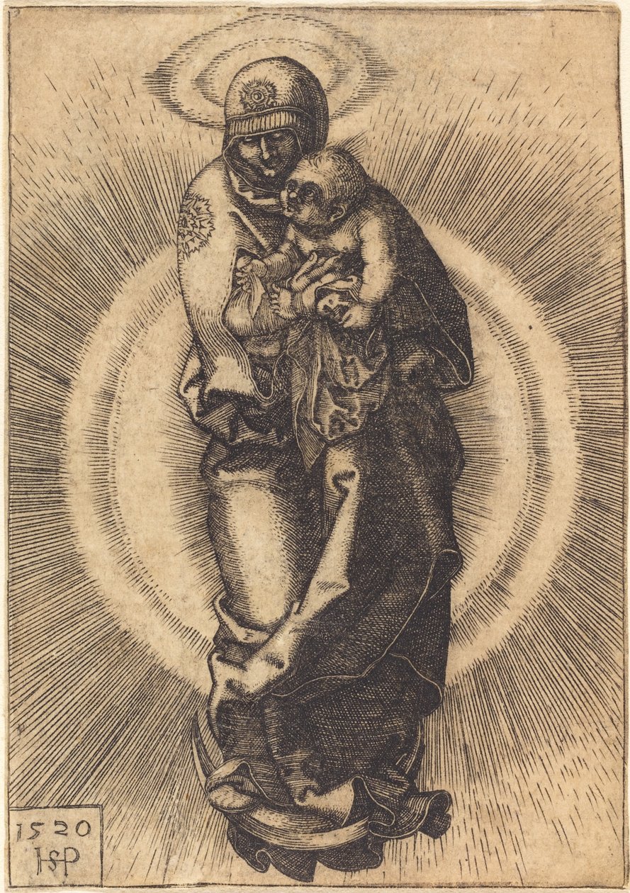 Madonna na meia lua de Sebald Beham