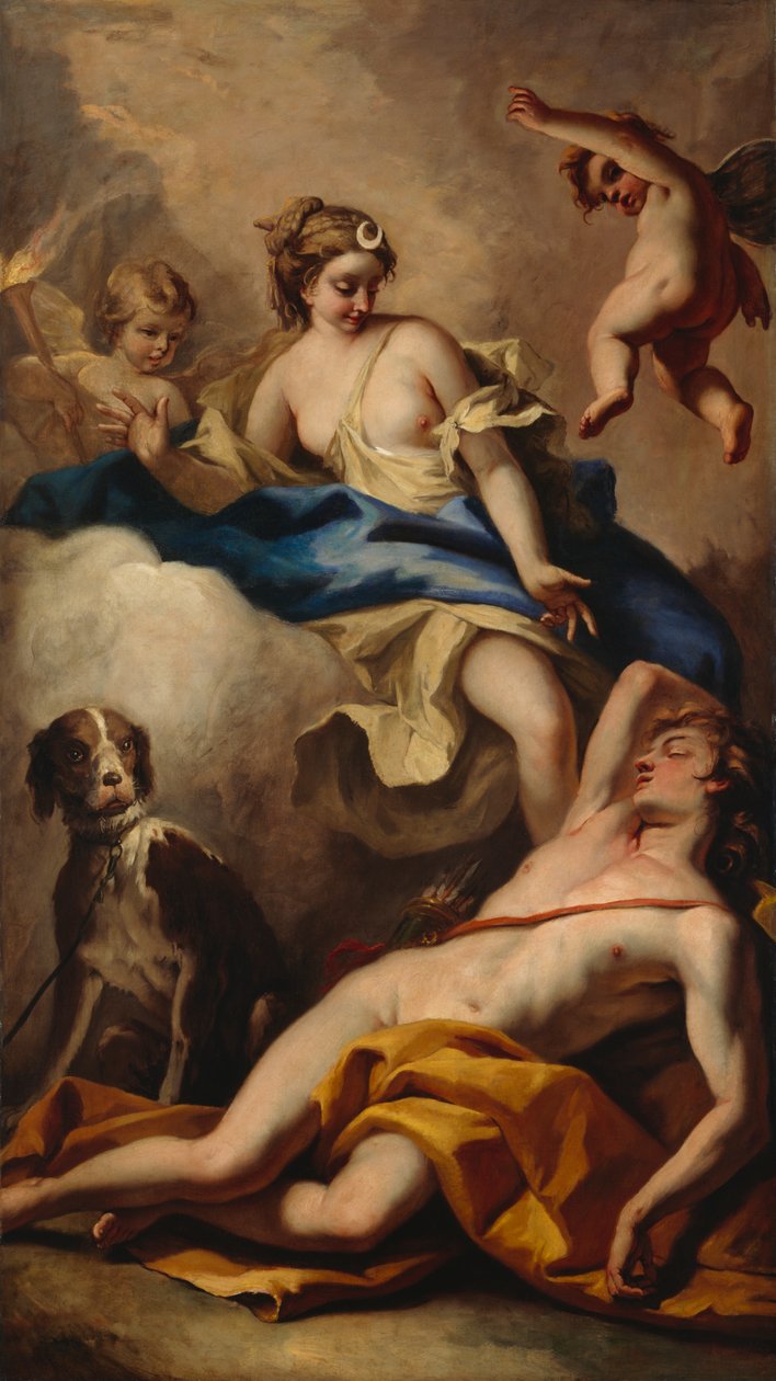 Diana e Endymion (óleo sobre tela) de Sebastiano Ricci