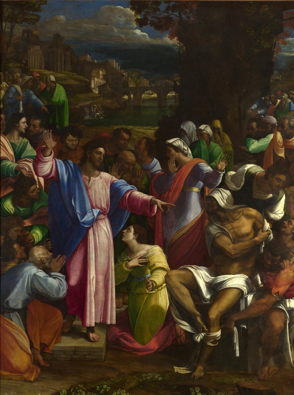 O Levantamento de Lázaro, ca 1518 de Sebastiano del Piombo