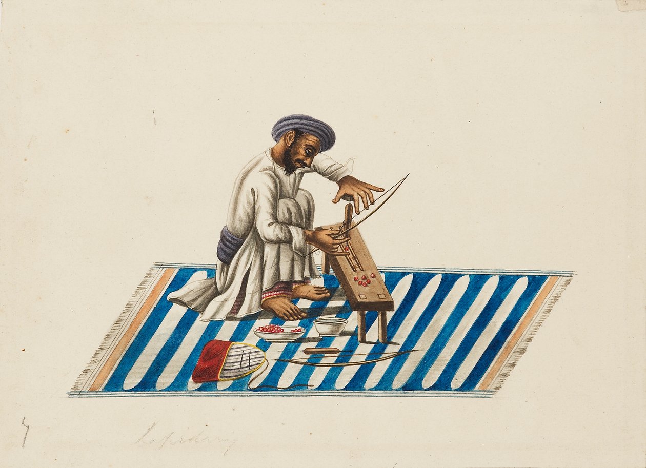 Lapidário no trabalho, c1810 de Sewak Ram