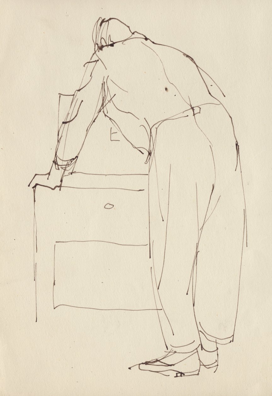 Homem curvado, c1950. de Shirley Markham