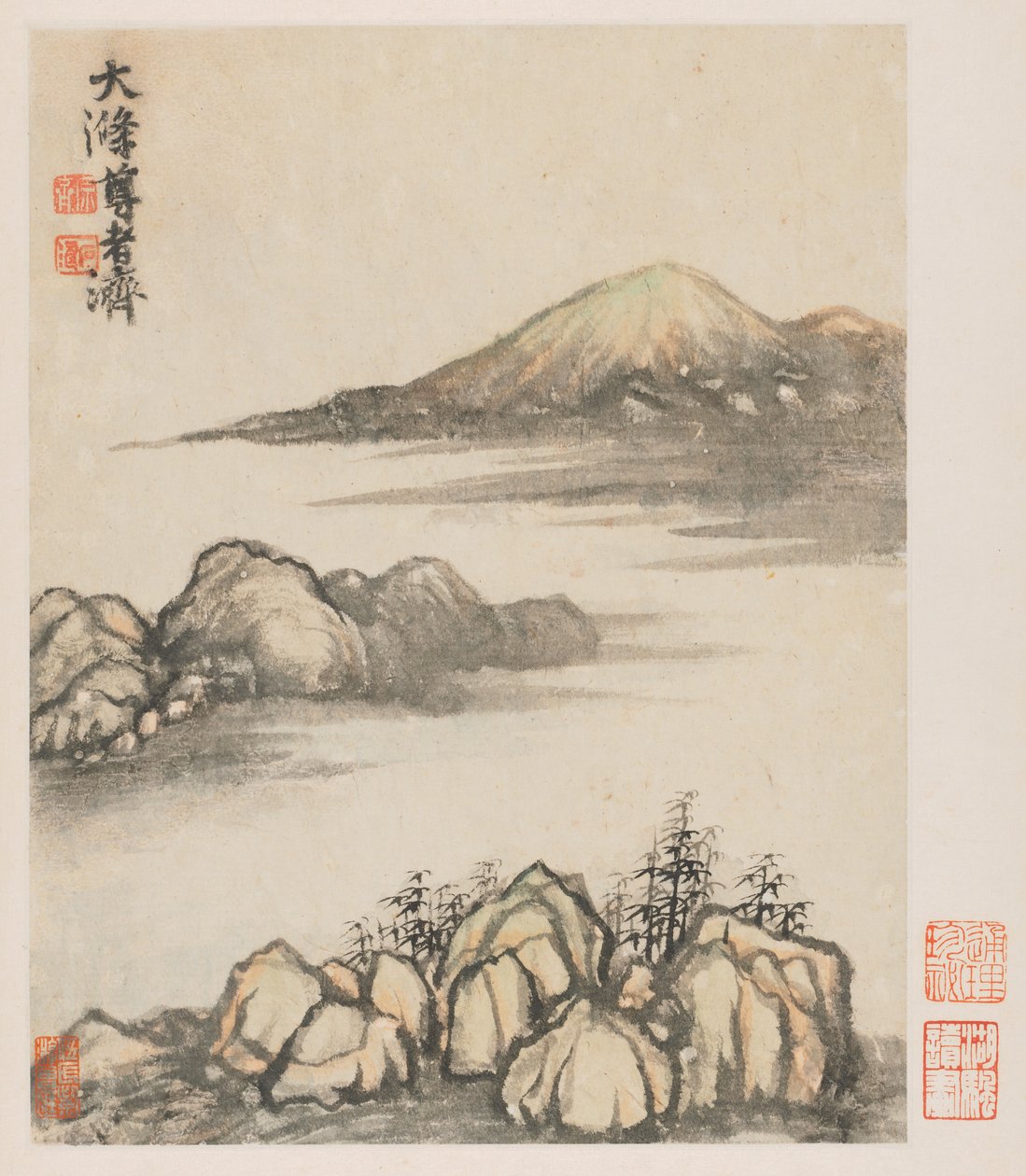 Reminiscências do Rio Qinhuai de Shitao