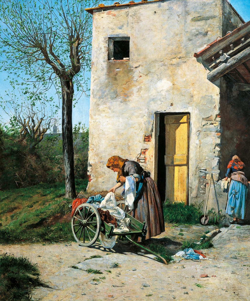 Lavadeiras perto de Florença de Silvestro Lega