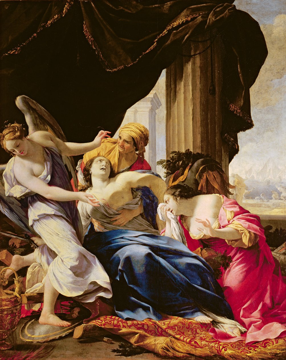 A morte do Dido, 1642-43 de Simon Vouet