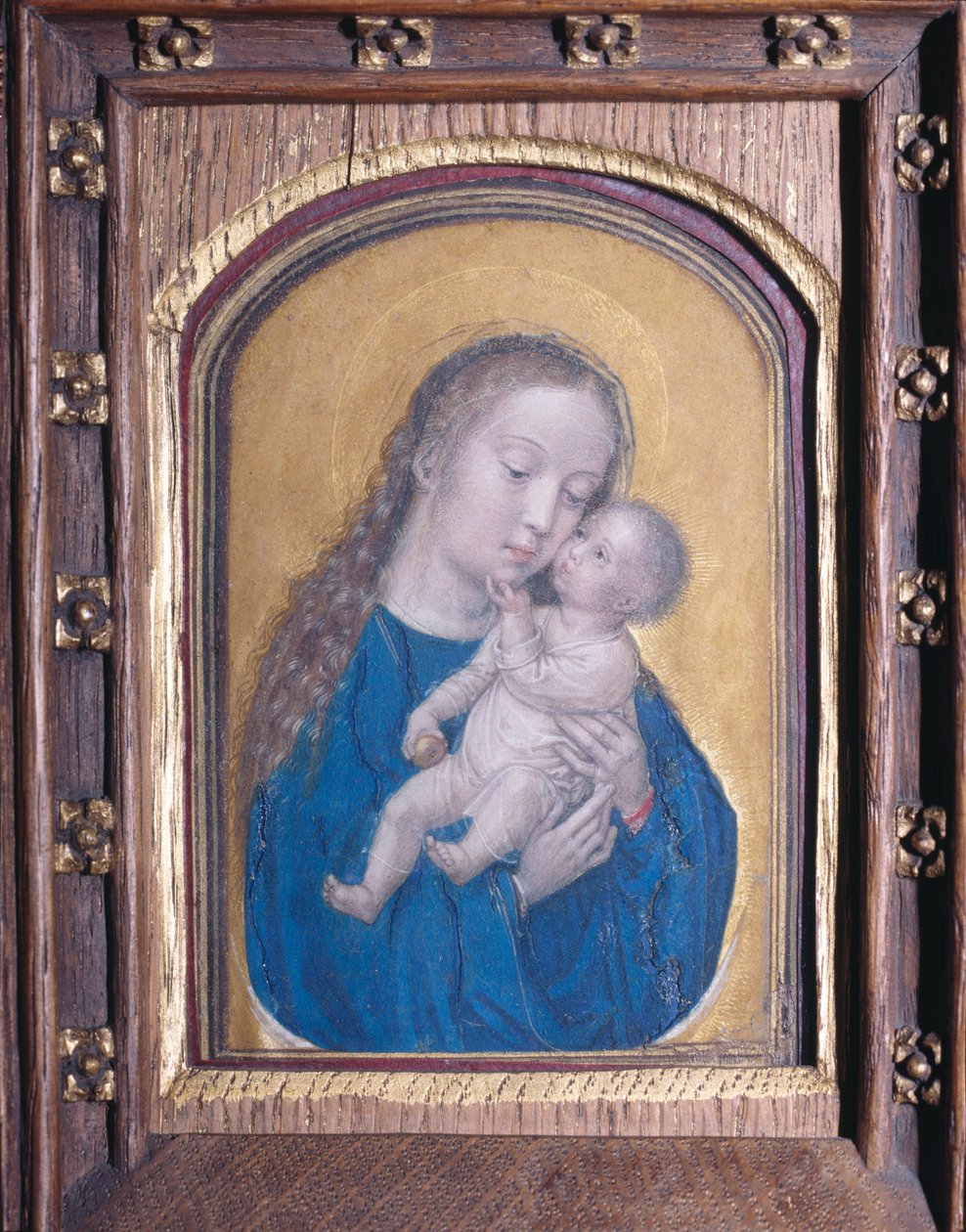 A Virgem e a Criança (óleo sobre pergaminho) de Simon Bening