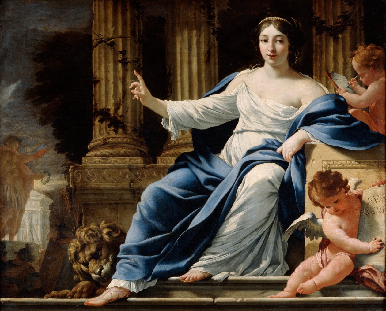 Polimímia, musa da eloquência, século XVII de Simon Vouet