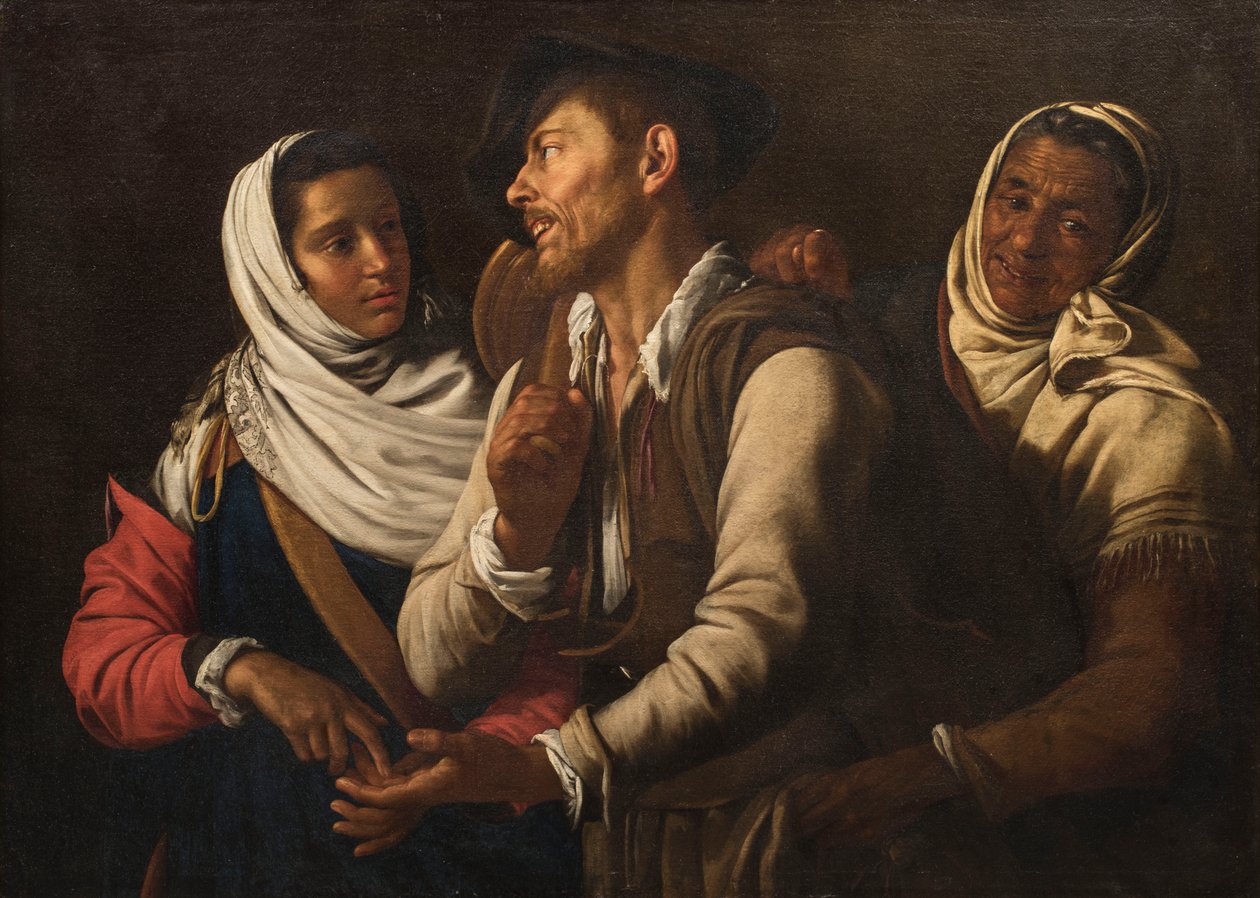 A cartomante, 1617. de Simon Vouet