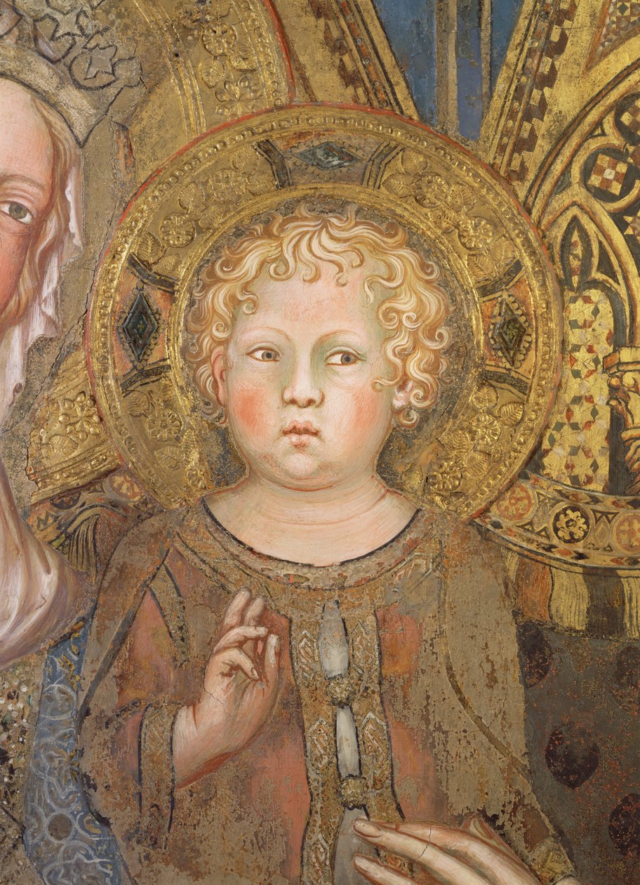 Maesta: Christ Child, 1315 (detalhe de 51591) de Simone Martini