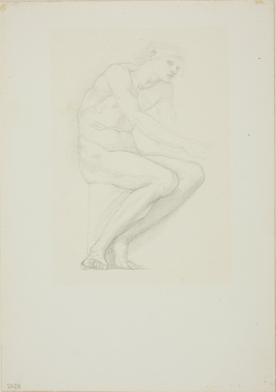 Nu Masculino Sentado de Sir Edward Burne Jones