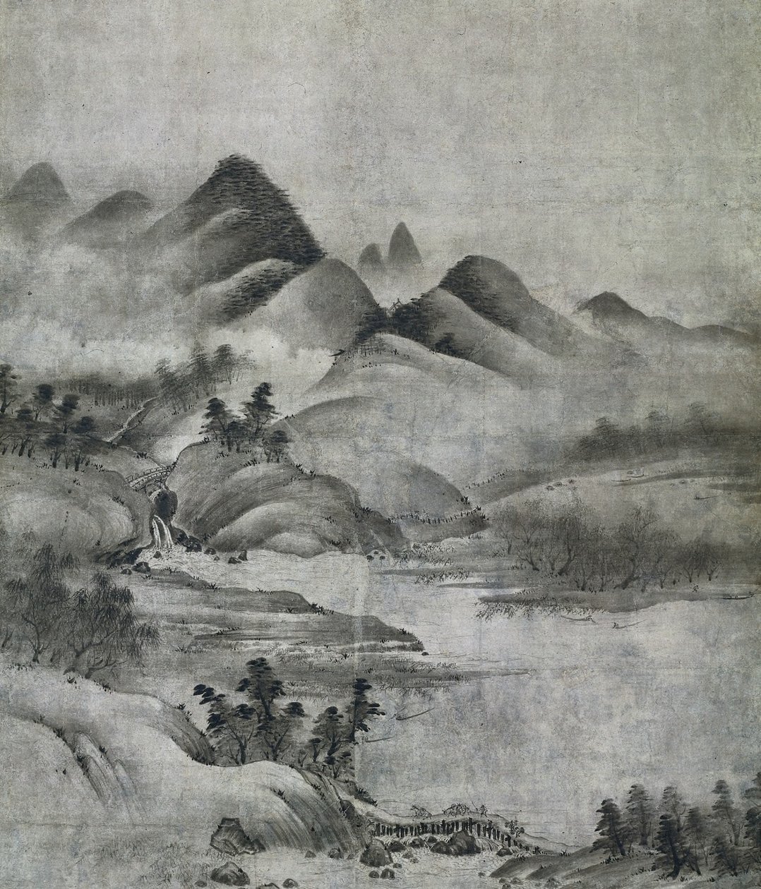 Paisagem, 1500-1525. de Soami