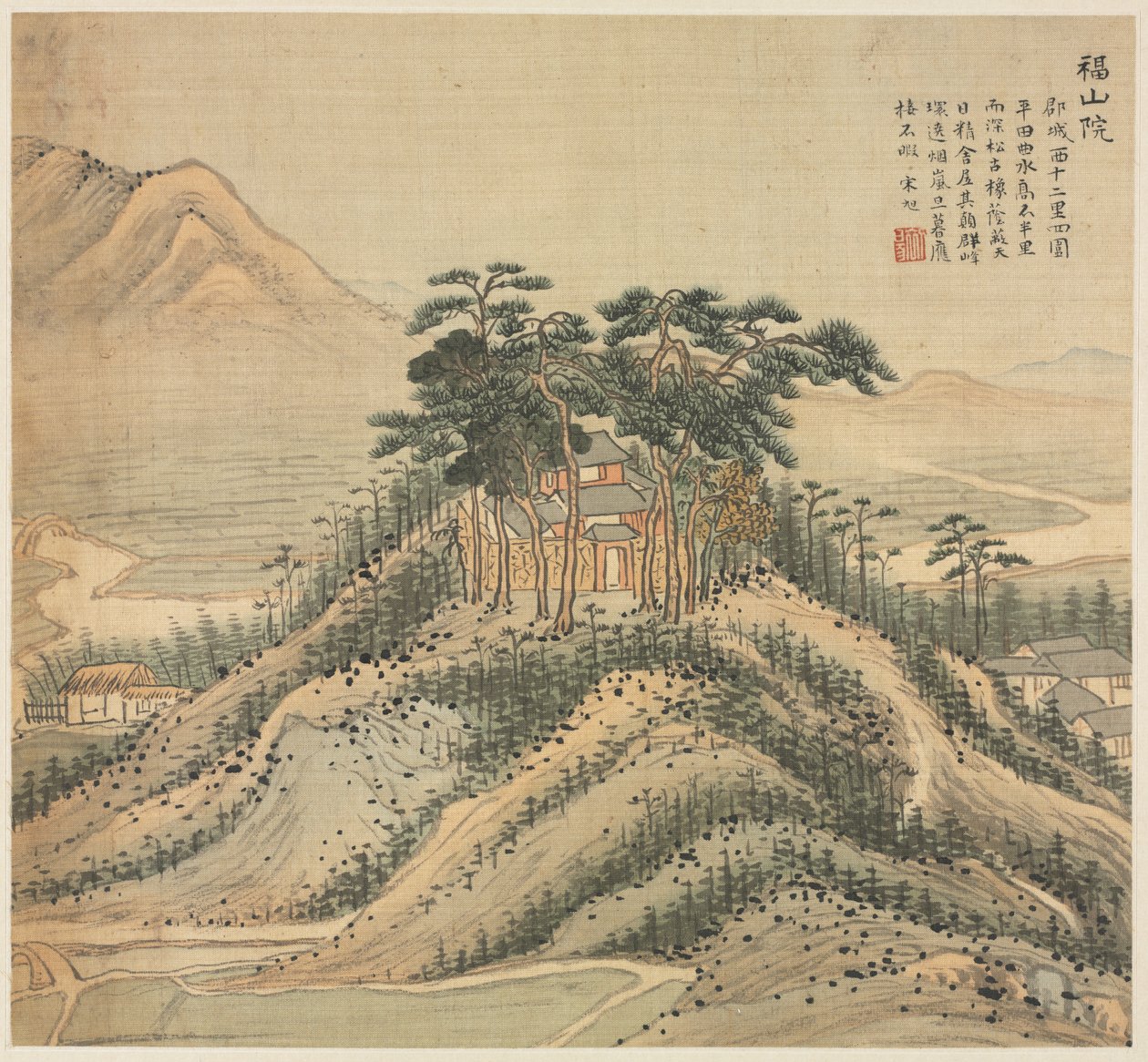 Mosteiro de Fushan, 1500s. de Song Xu