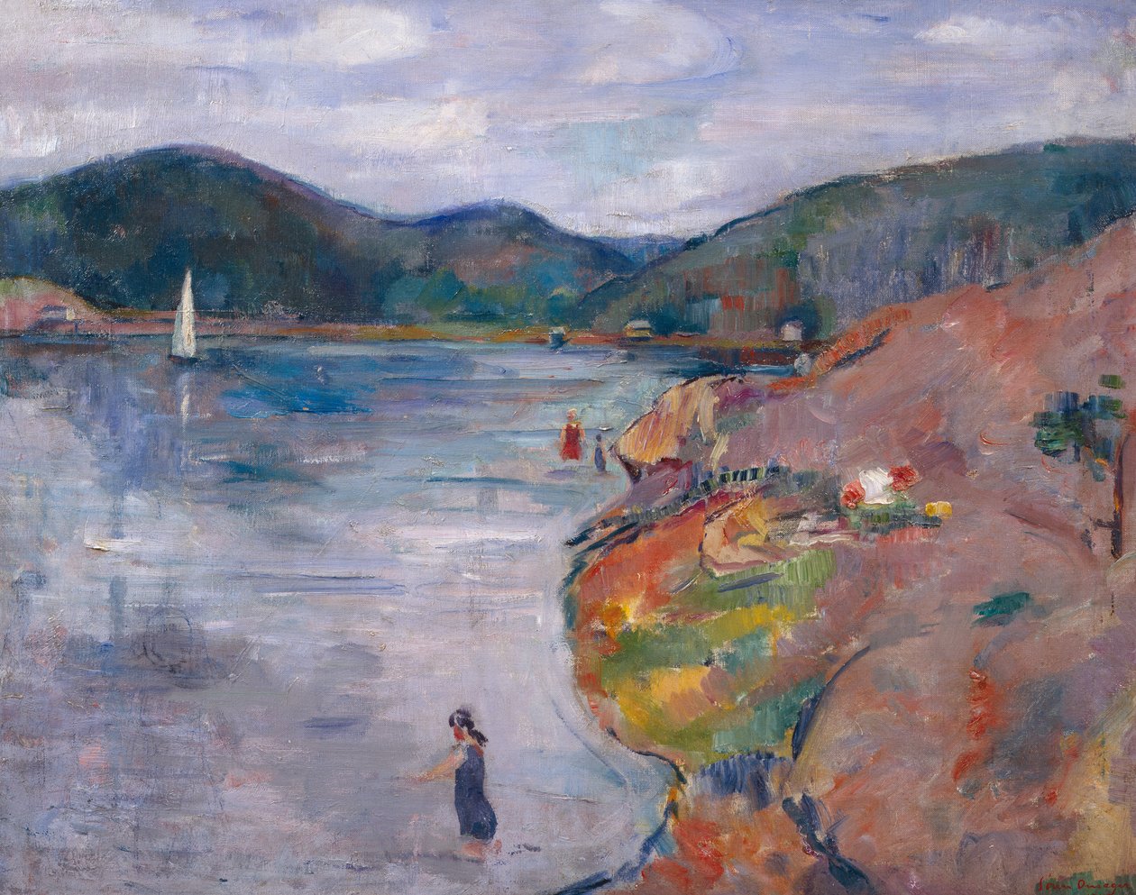 Na praia (pintura) de Soren Onsager