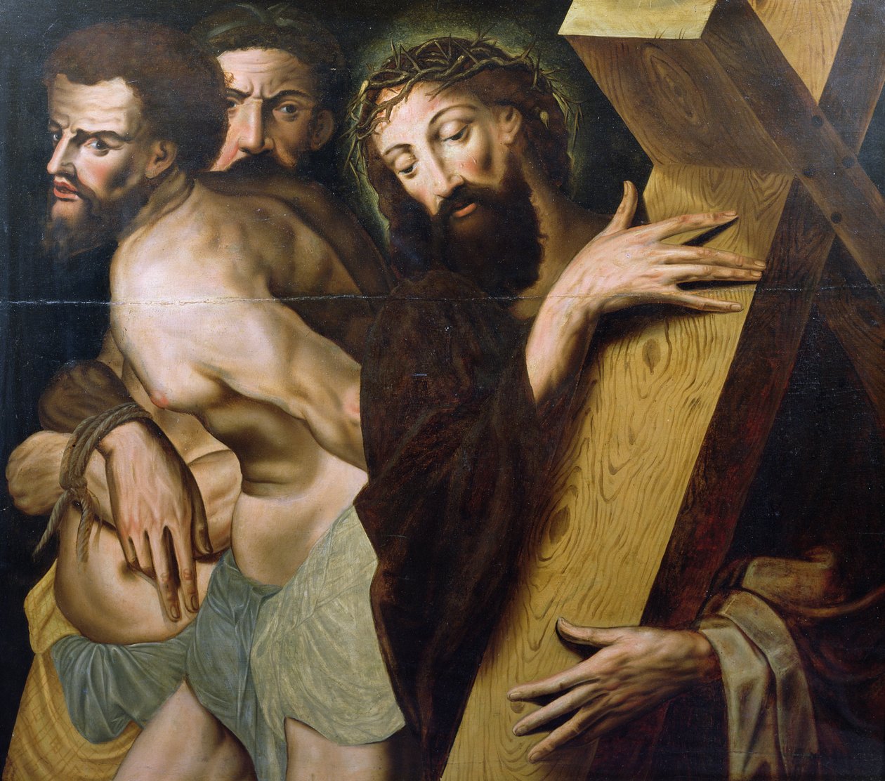 Cristo carregando a cruz de Spanish School