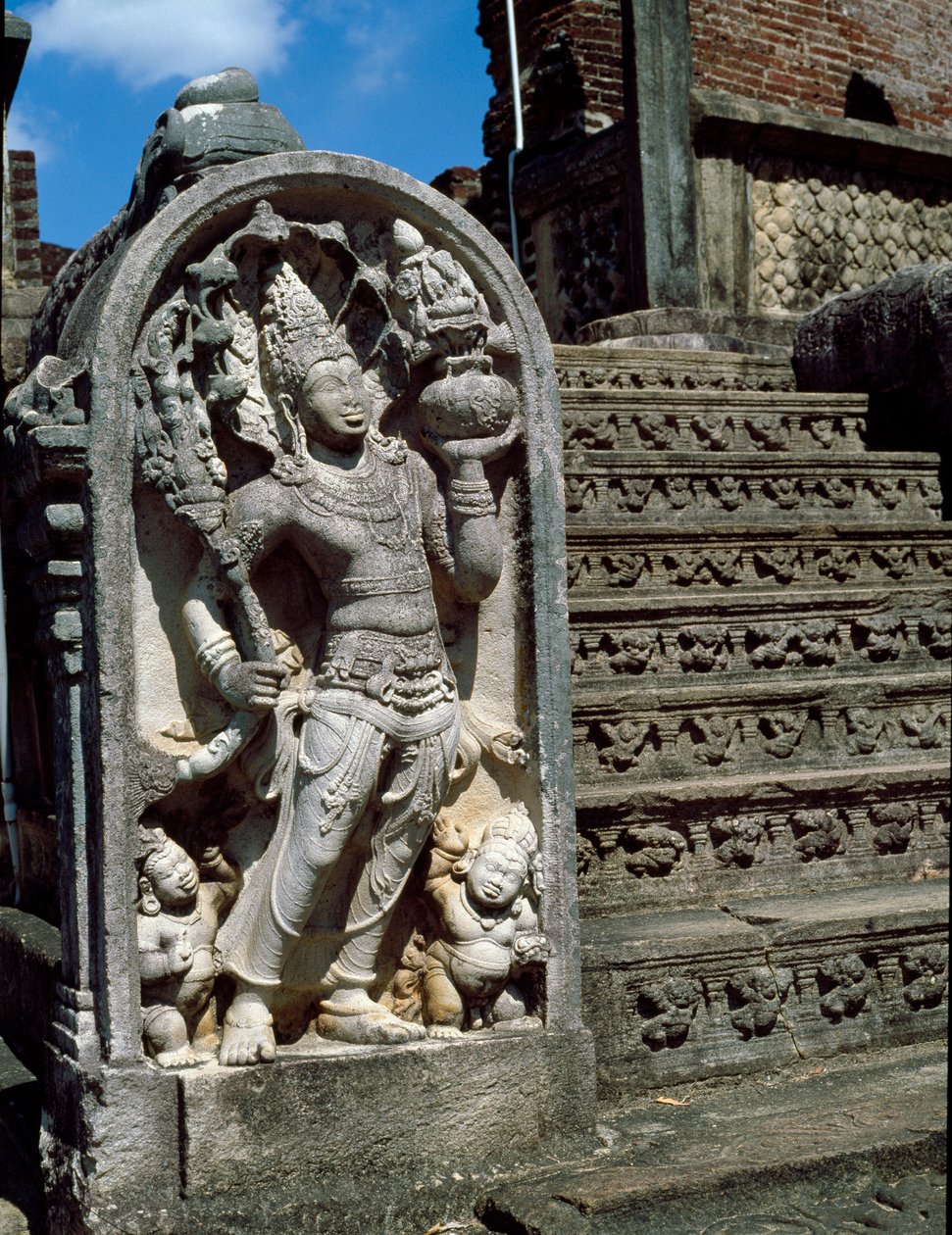 Entrada do templo budista de Sri Lankan