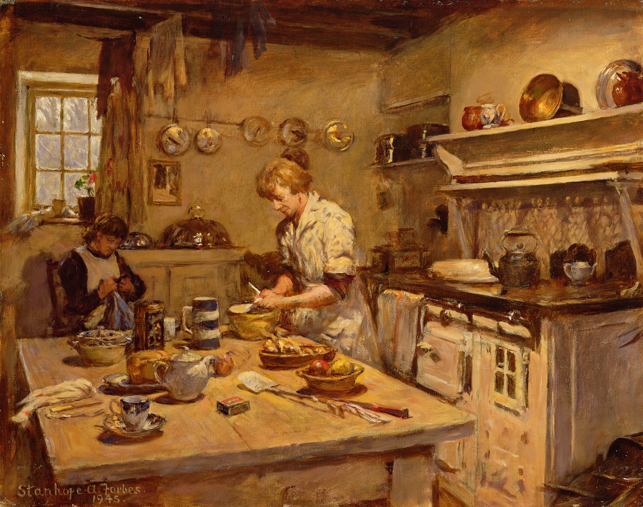 Na cozinha de Stanhope Alexander Forbes