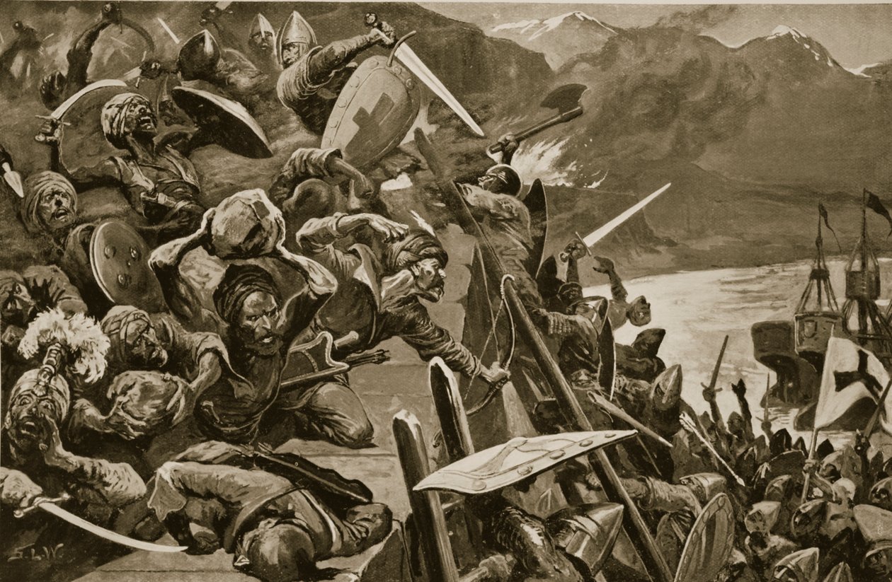 Cruzados atacando Nicéia de Stanley L. Wood