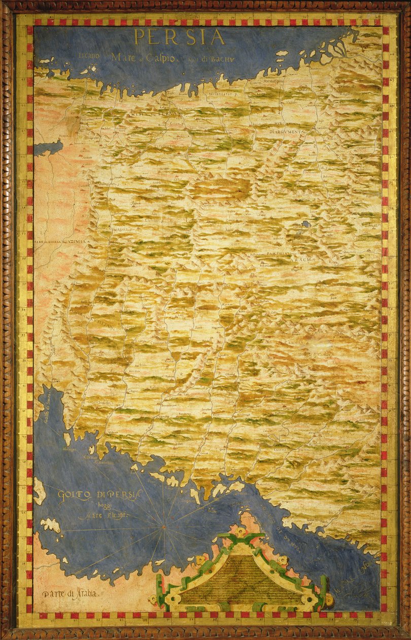 Mapa da Pérsia de Stefano Bonsignori