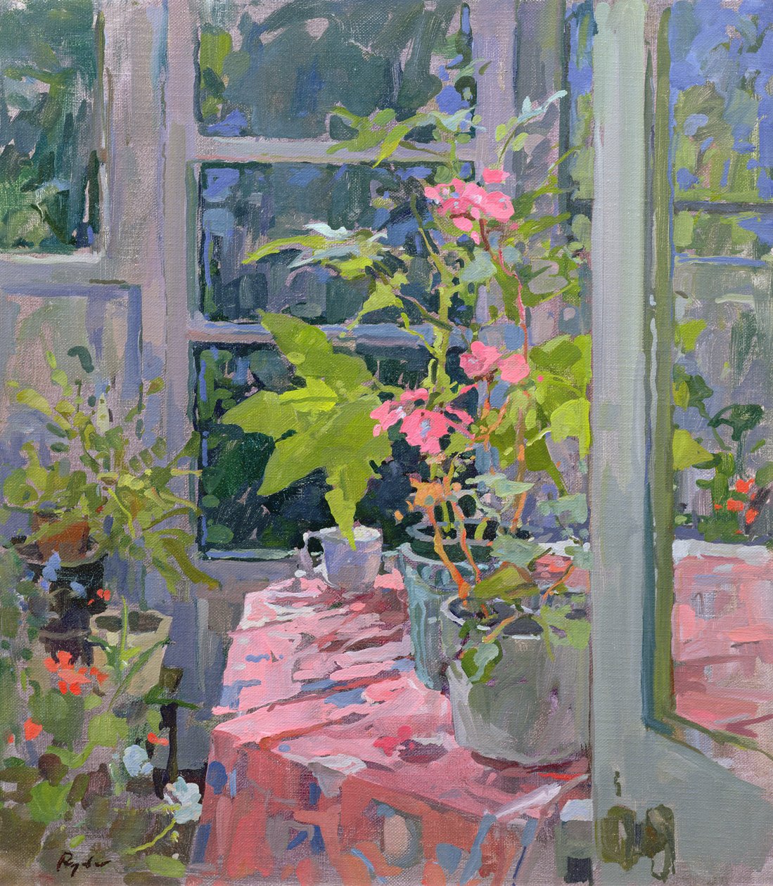 Gerânios e Pano Rosa de Susan Ryder