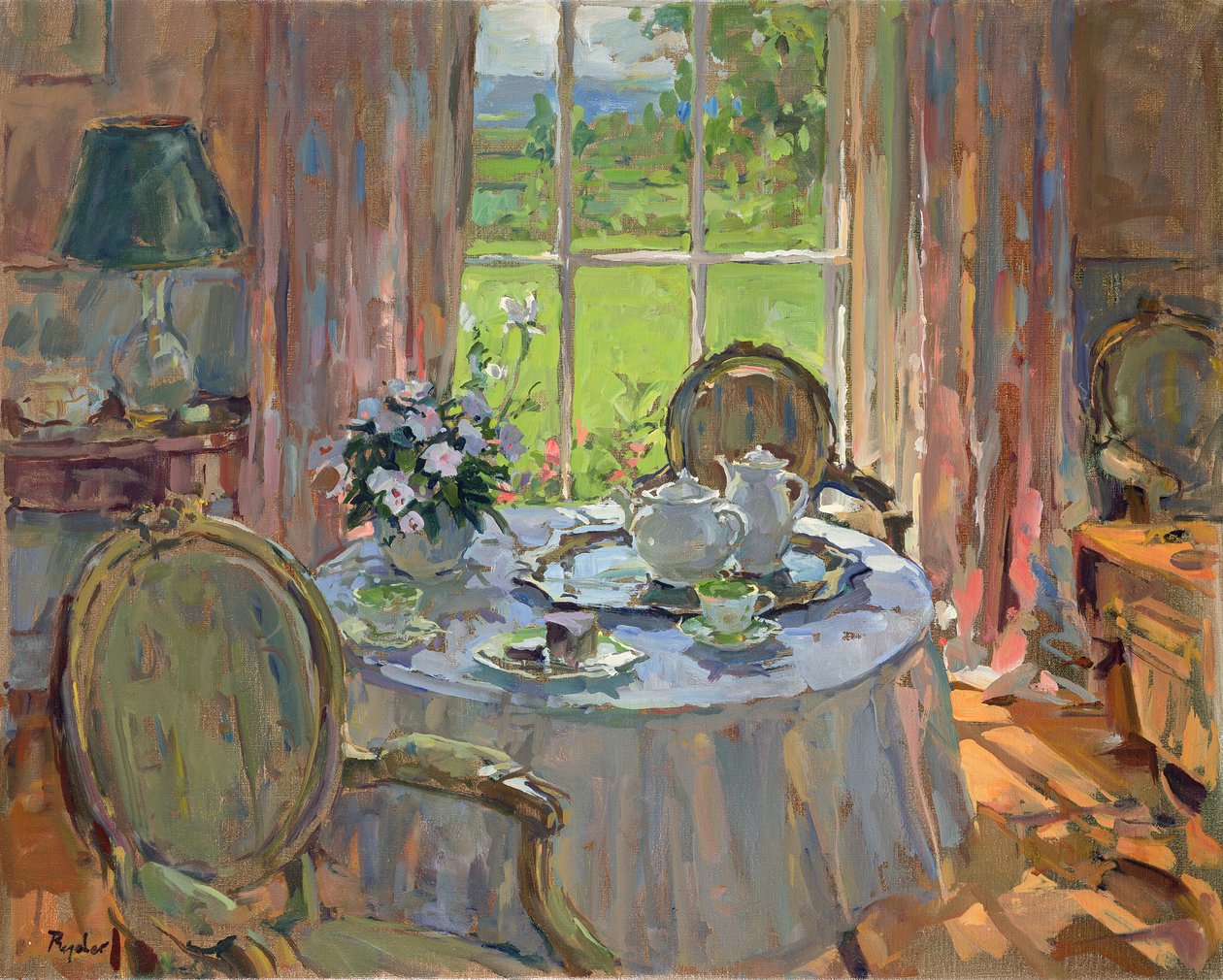 Teatime iluminado pelo sol de Susan Ryder