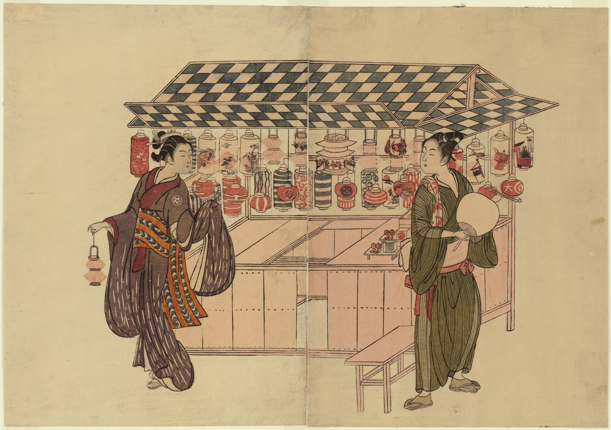 A loja de lanternas de Suzuki Harunobu