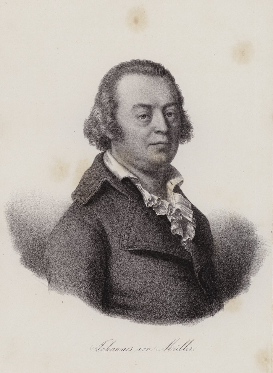 Johannes von Muller, historiador suíço (gravura) de Swiss School