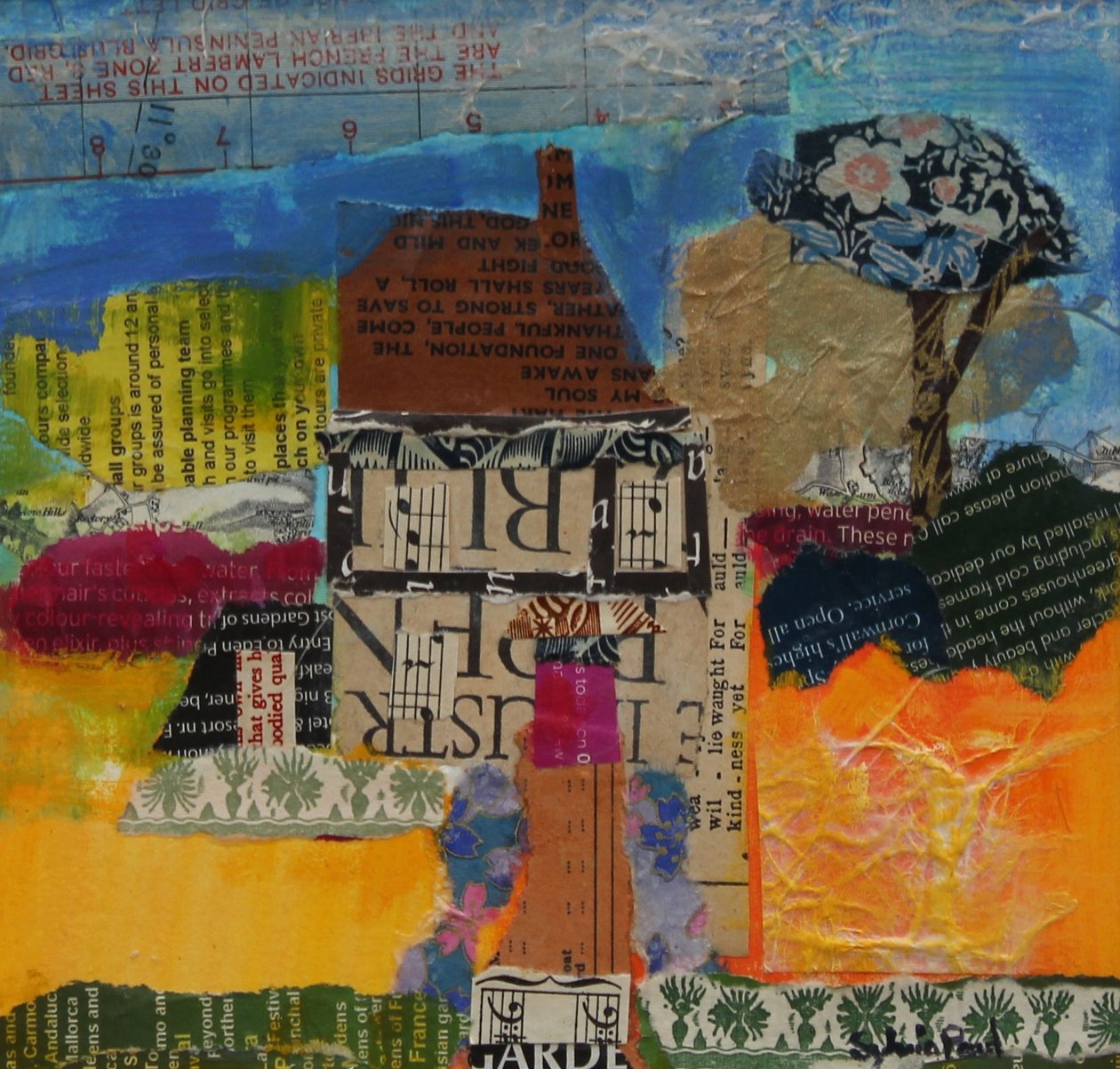 Casa de Férias 2013, acrylicpaper collage de Sylvia Paul