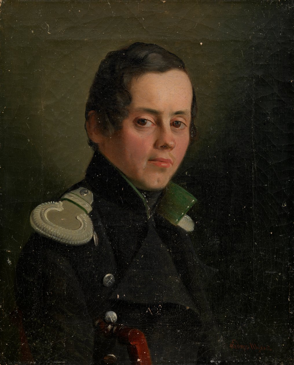 Retrato de um jovem oficial de TULOV FEDOR