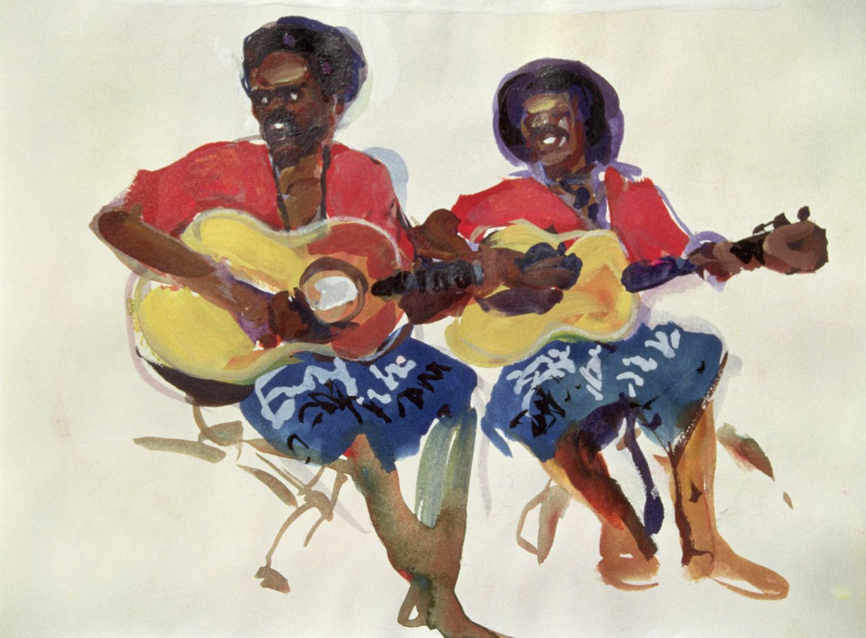 Fijian Guitar Duo, 1985 de Ted Blackall