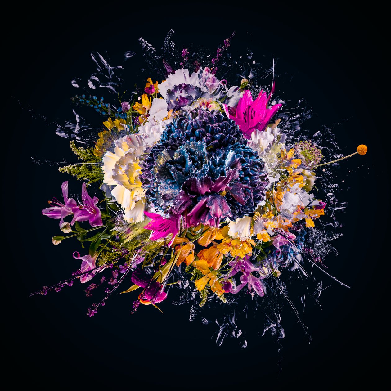 Bouquet III, 2018 (Colagem sobre tela) de Teis Albers