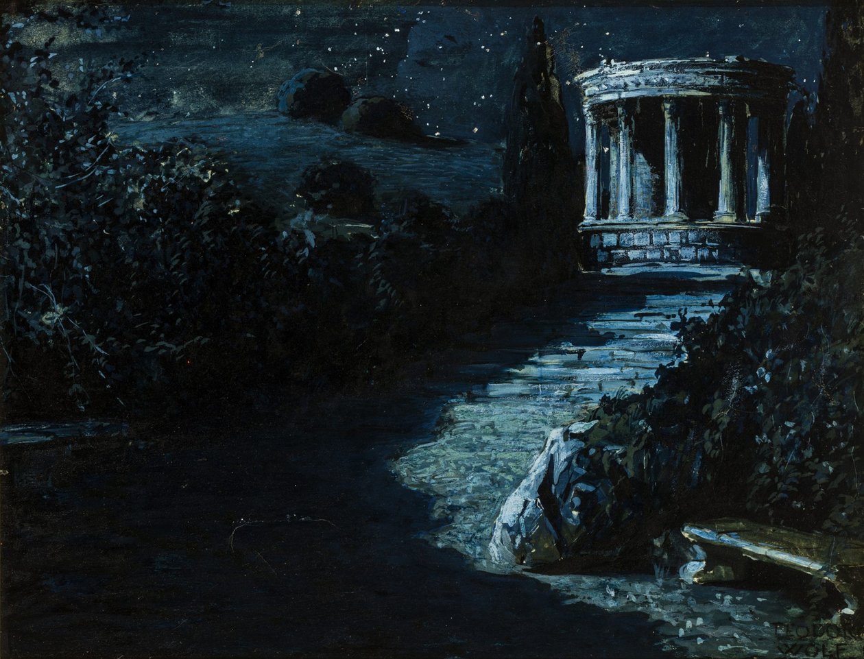 Paisagem Noturna Paisagem Noturna, 1908. de Teodoro Wolf Ferrari
