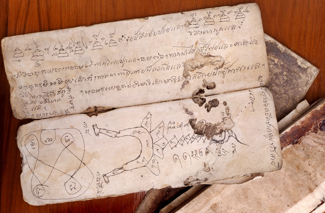 Manuscrito sobre medicina tradicional de Thai