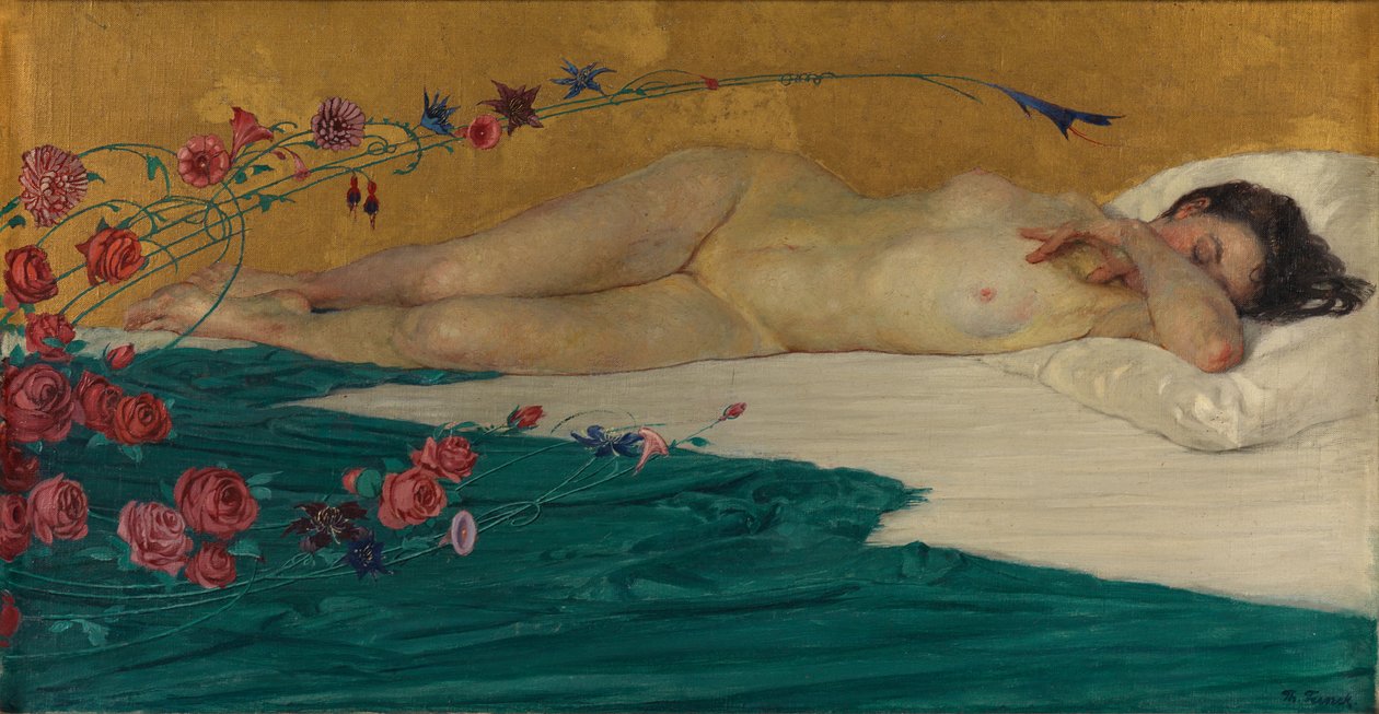 O Sonho (óleo sobre tela) de Theodor Funck
