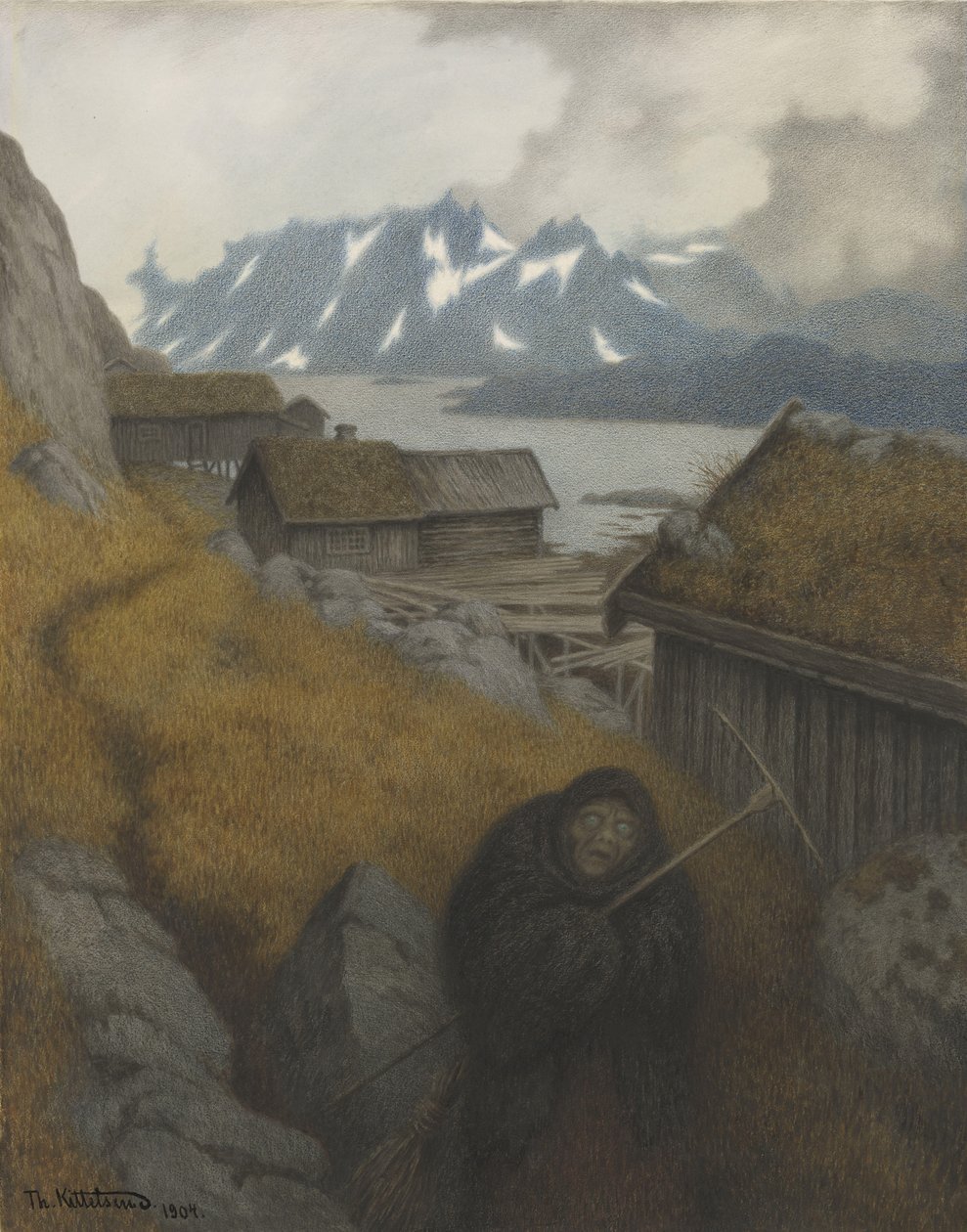 Ela cobre todo o país de Theodor Kittelsen