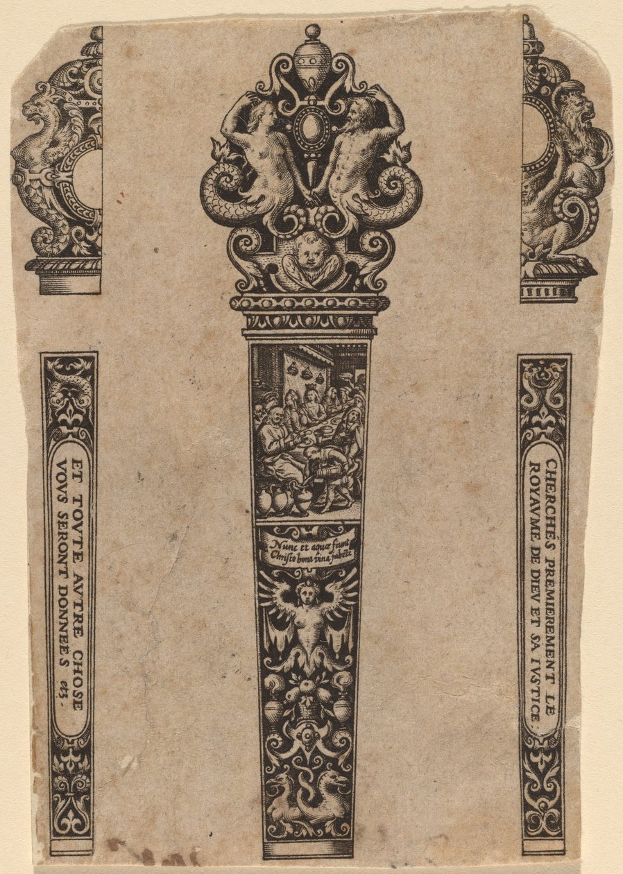 Ornamento para cabo de faca de Theodor de Bry