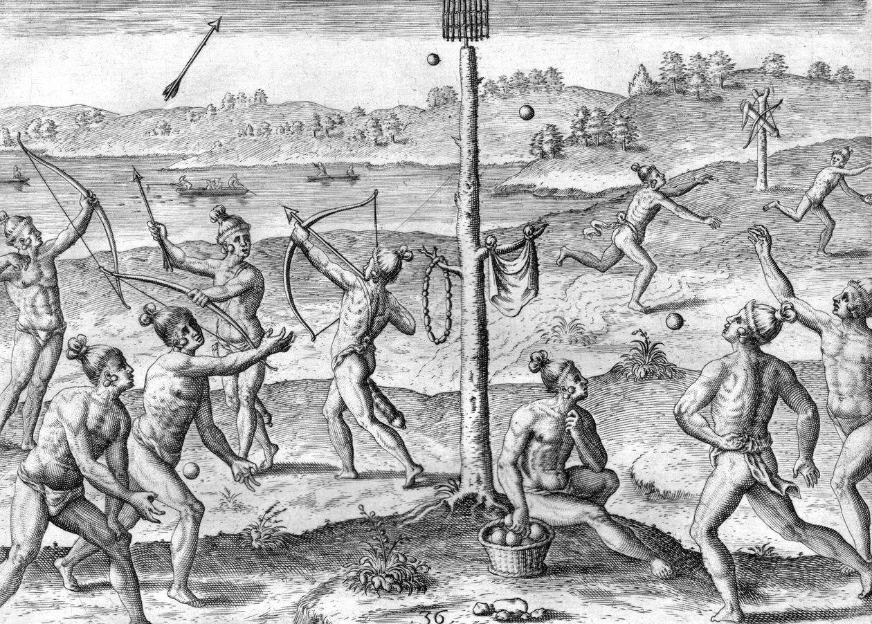 Tribo dos índios Timucua de Theodor de Bry