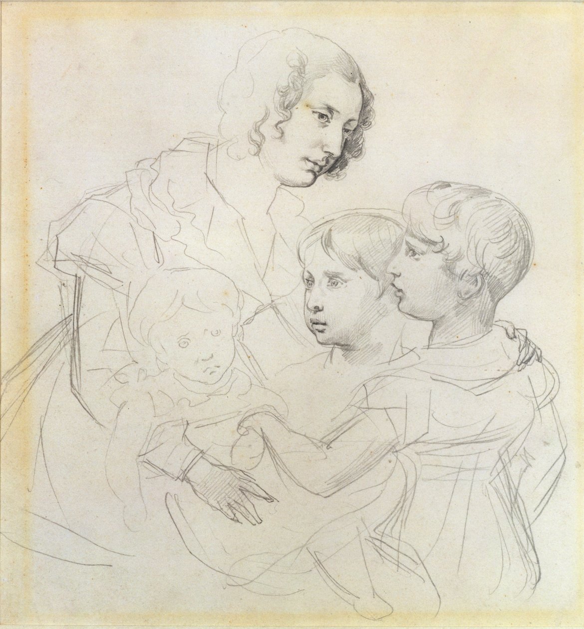 Uma mãe e seus filhos de Theodore Gericault