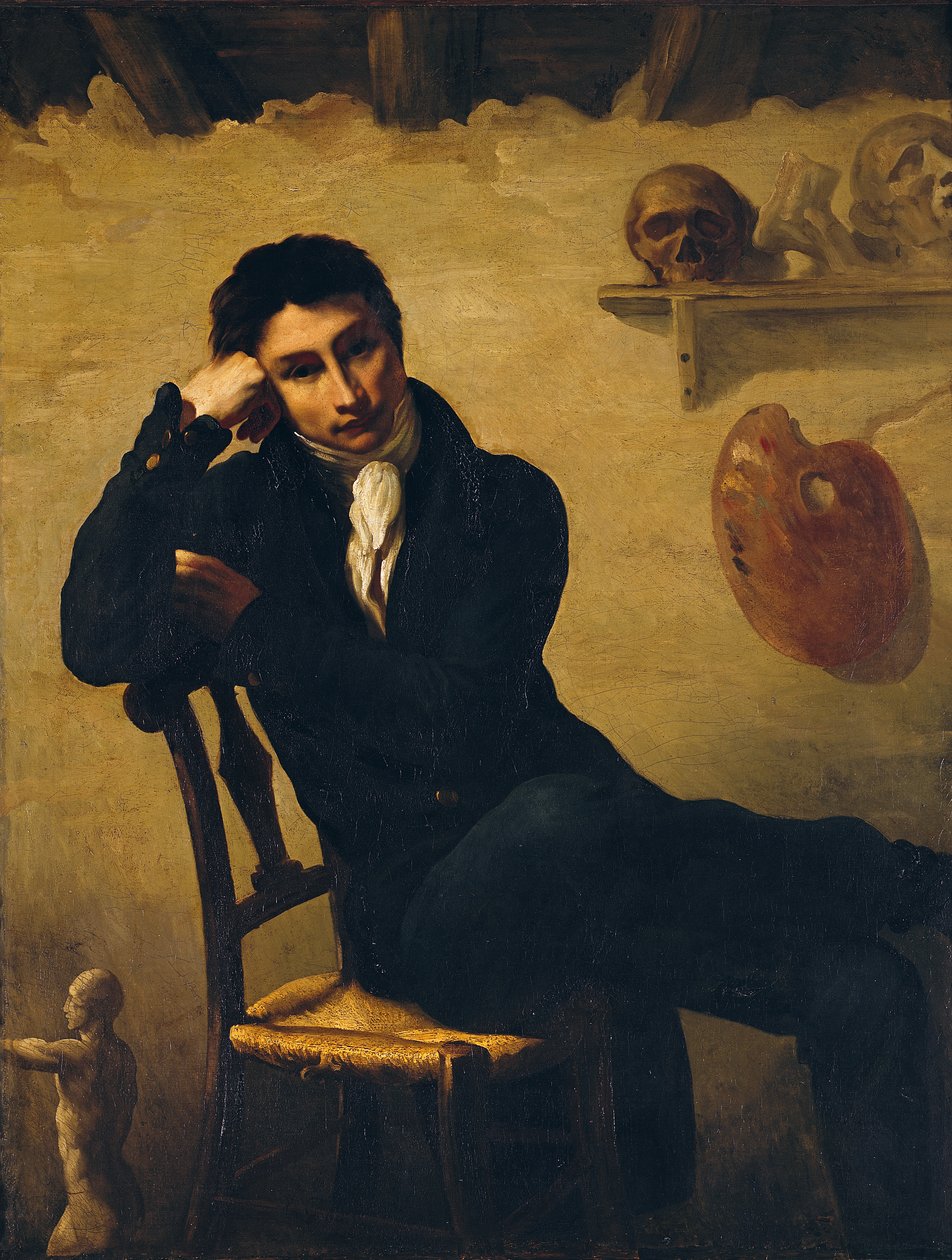 Retrato de um artista em seu estúdio de Theodore Gericault