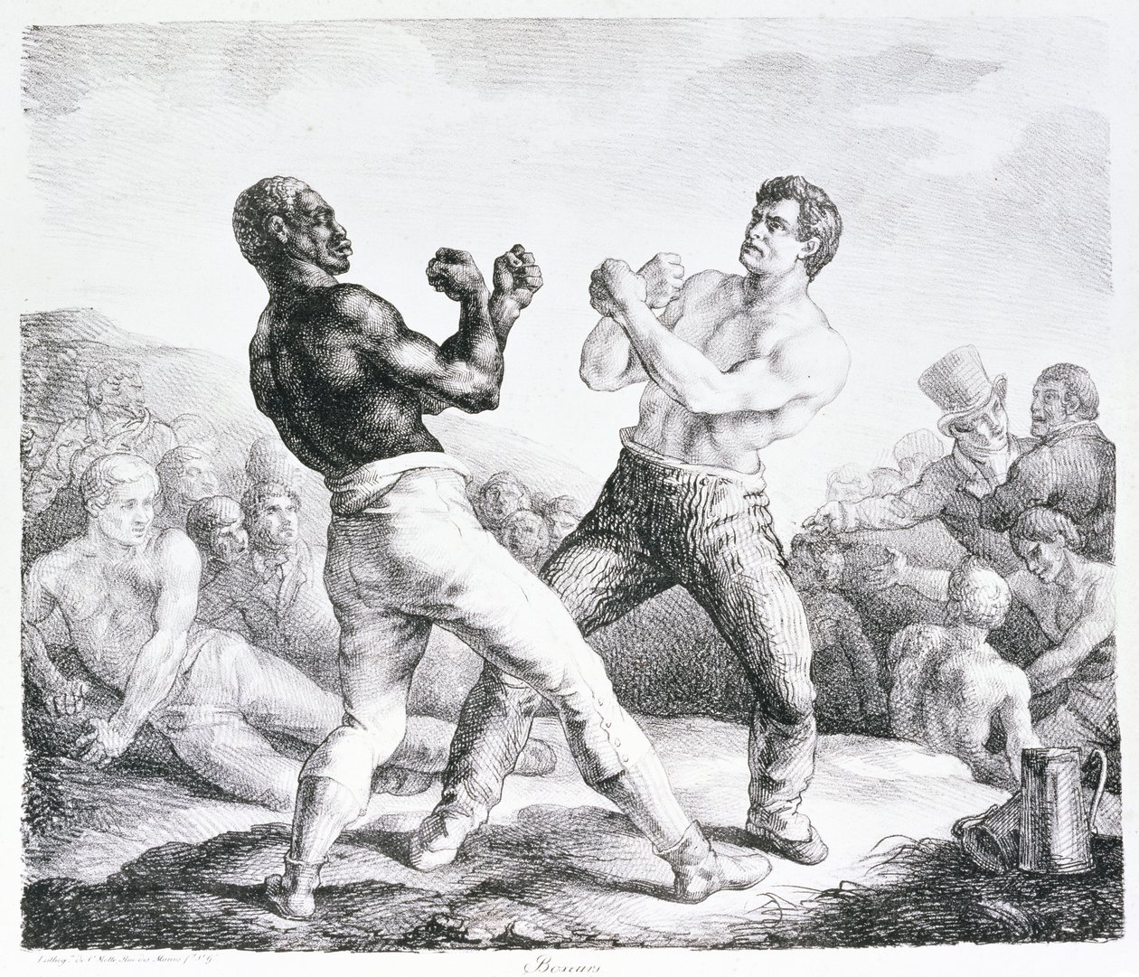 Os Boxers, 1818 de Theodore Gericault
