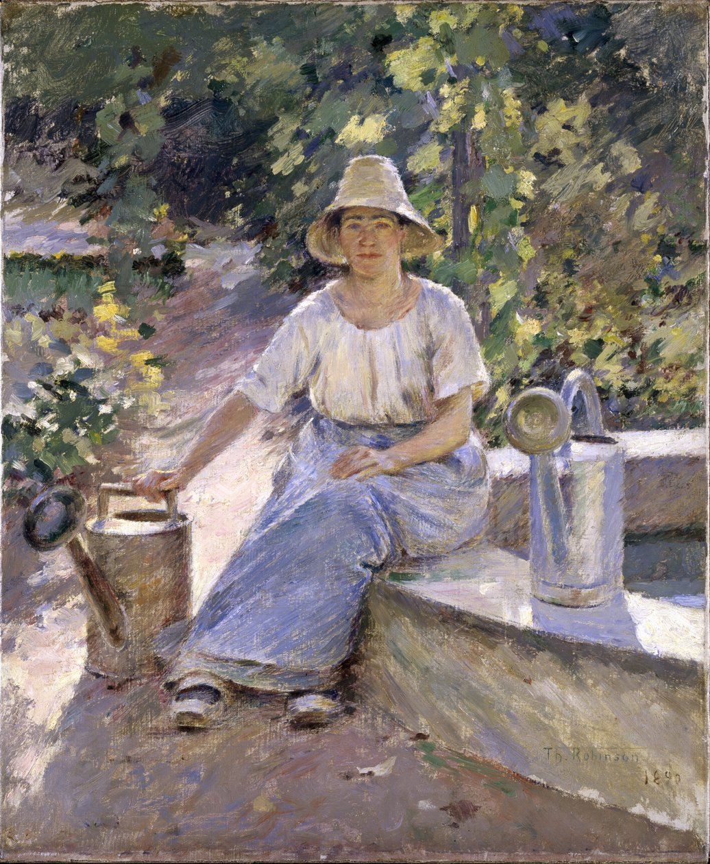 Os vasos de rega, 1890 de Theodore Robinson