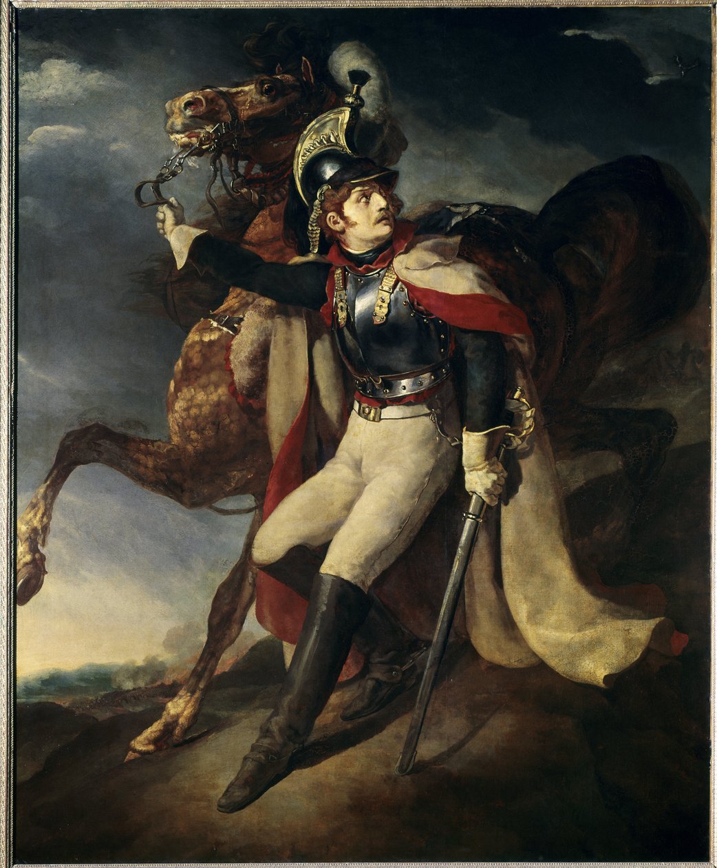 Cuirassier wesse - óleo sobre tela de Theodore Gericault