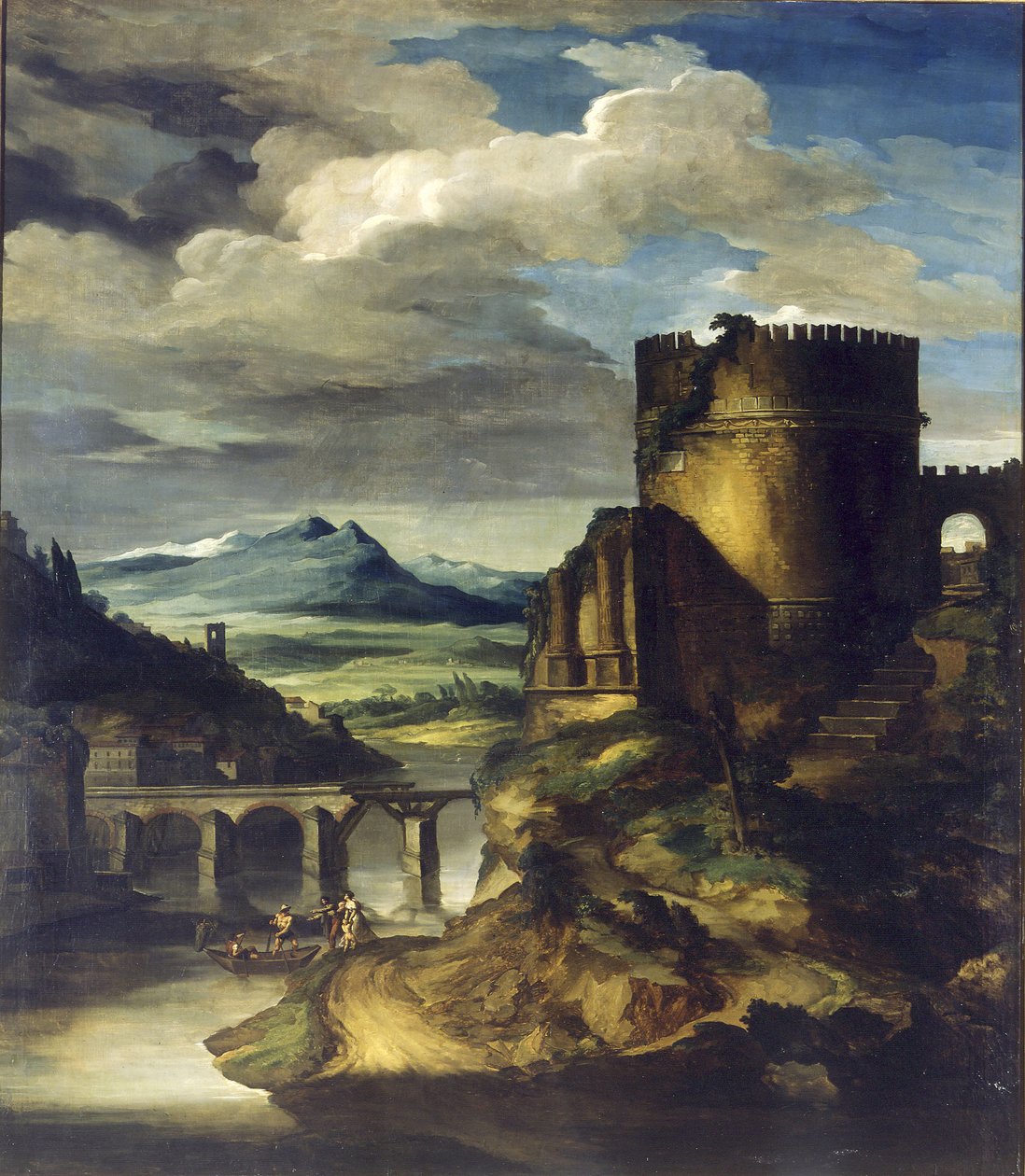 Paisagem com um túmulo de Theodore Gericault