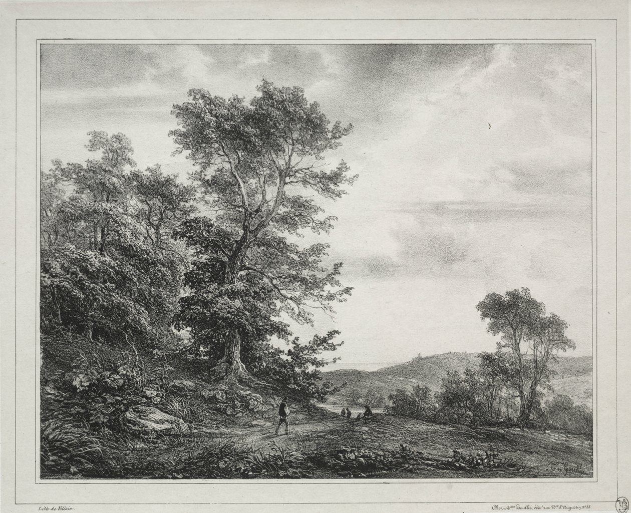 Paisagem com Figuras de Theodore Gudin