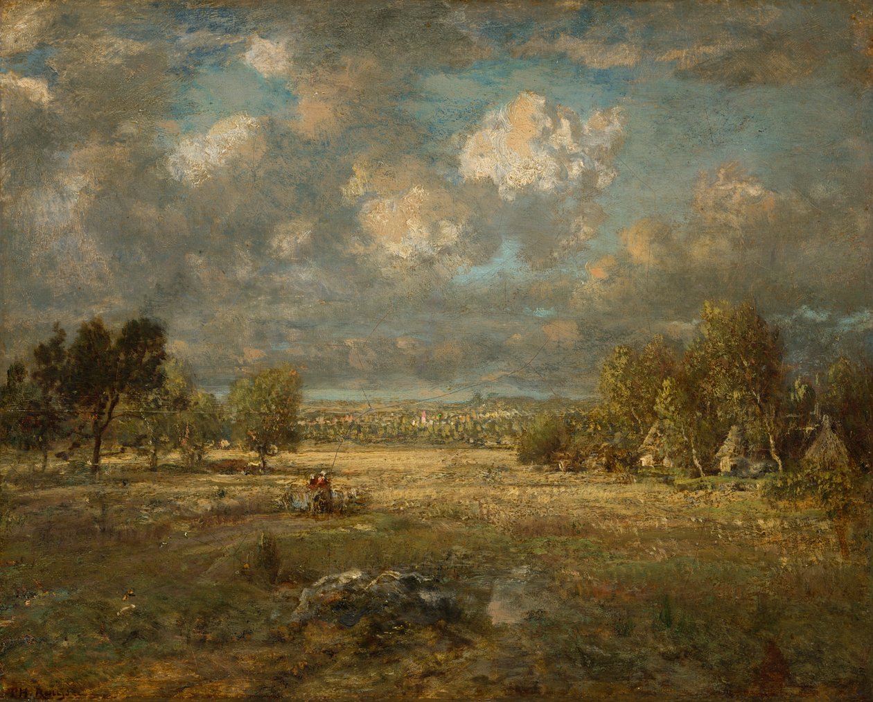 Campo na Picardia de Theodore Rousseau