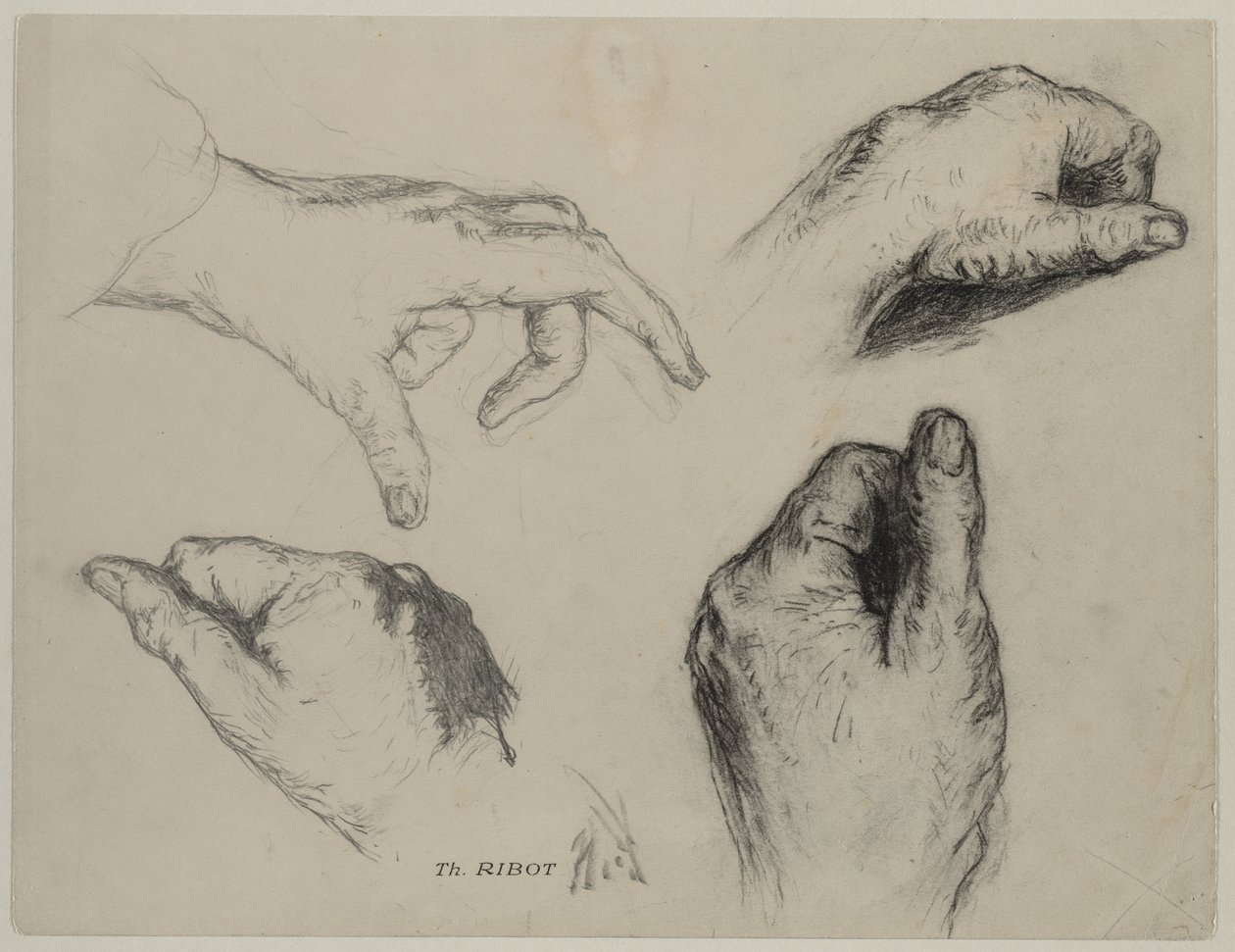 Estudo das Mãos (reto) de Theodule Ribot