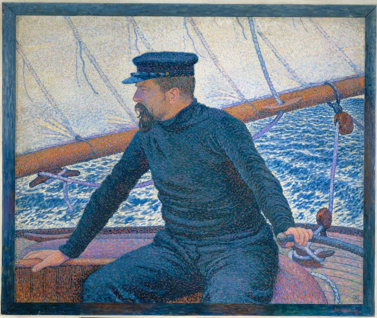 Signac em seu barco de Théo van Rysselberghe