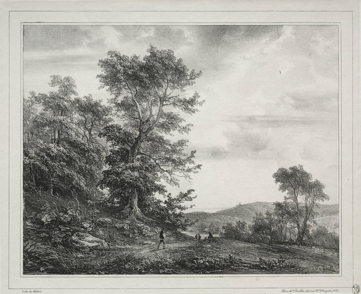 Paisagem com figuras, 1817. de Jean Antoine Theodore Gudin
