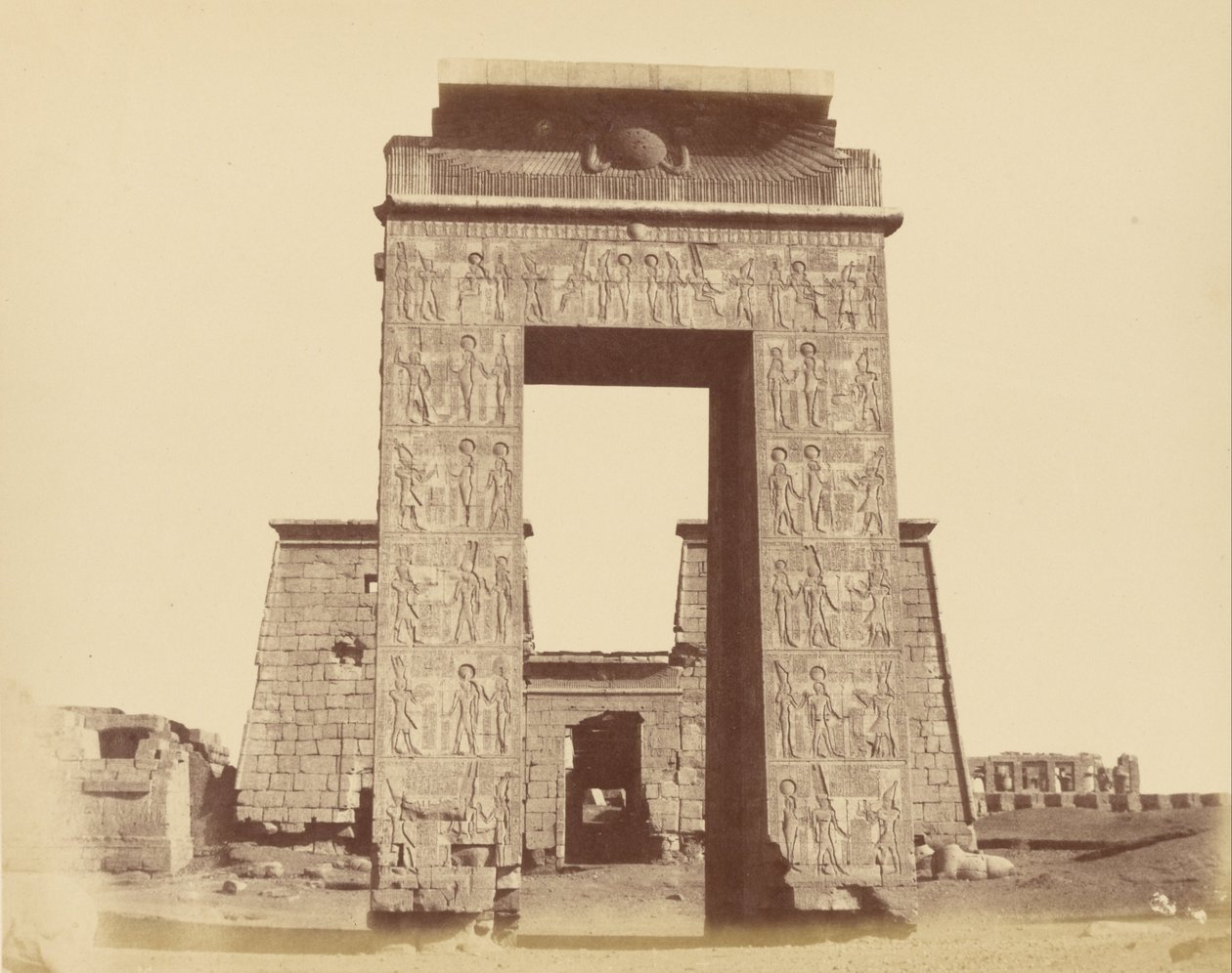 Portal do Templo de Khonsu, Karnak de Théodule Devéria