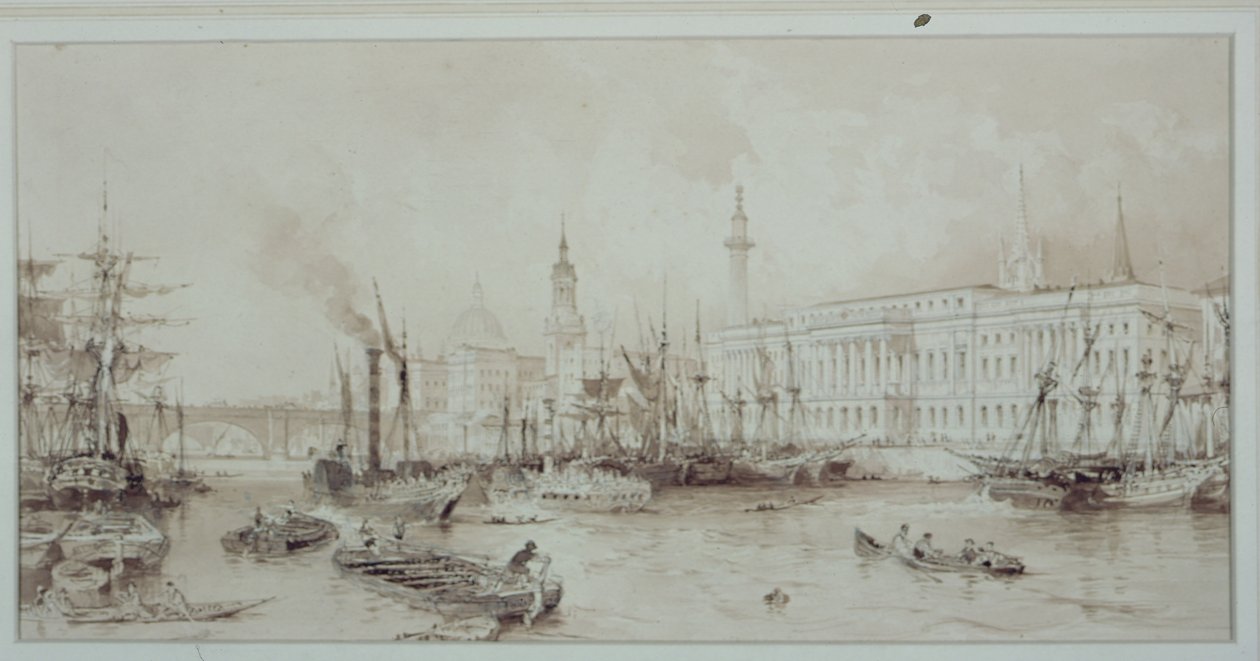 O porto de londres de Thomas Allom